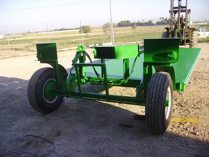 Plataforma portaaperos ideal para transporte de maquinaria agrícola