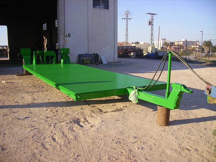 Plataforma portaaperos ideal para transporte de maquinaria agrícola